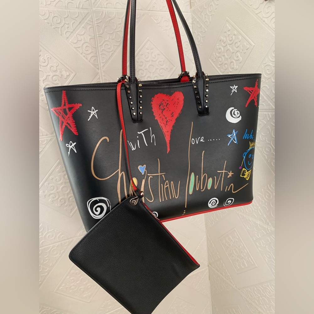 Christian Louboutin Graffiti Cabata Tote Bag - Picture 3 of 10